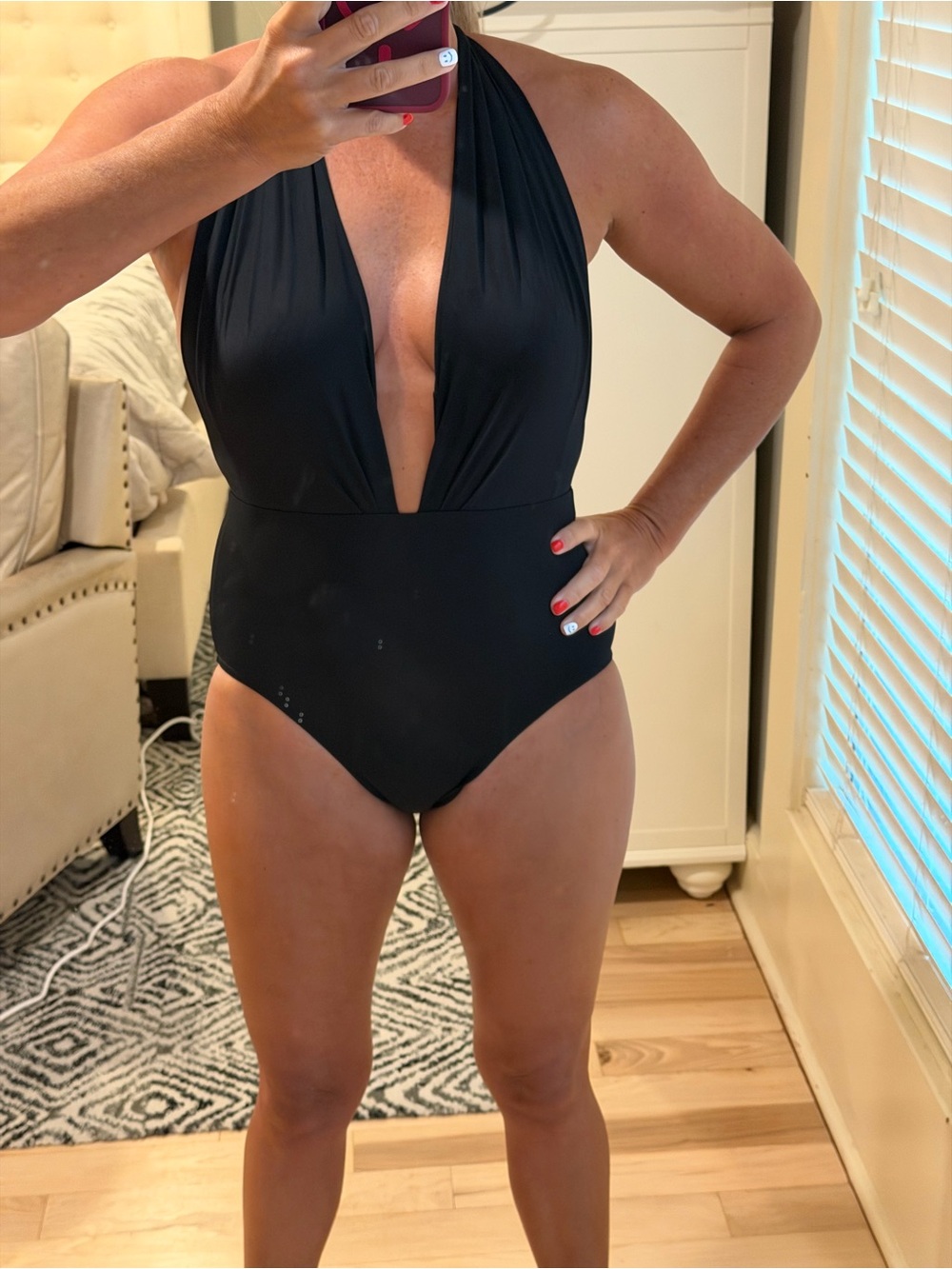 BeachJoy black one piece bathing suit! Size small!